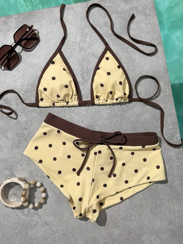 Triangle Top & Boy Shorts Bikini
