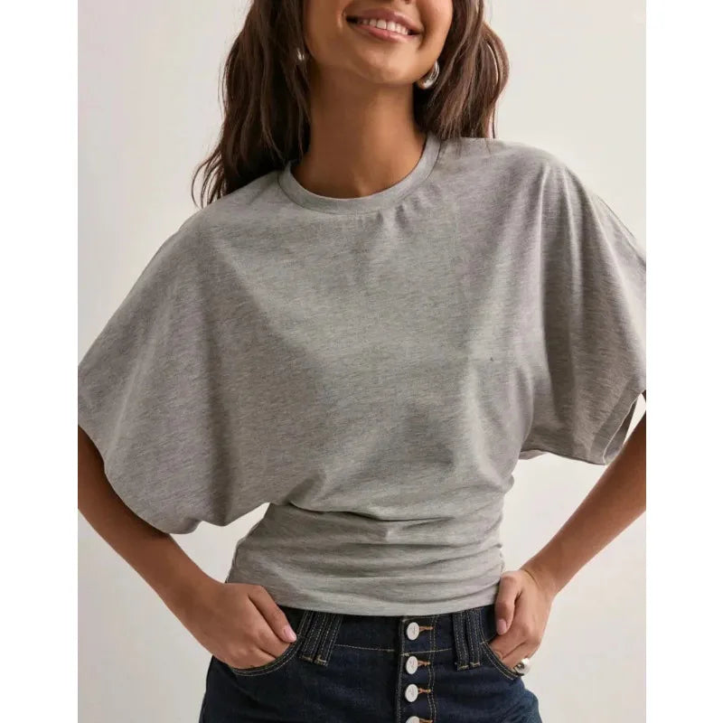 Zoey Ruched Cropped Tee