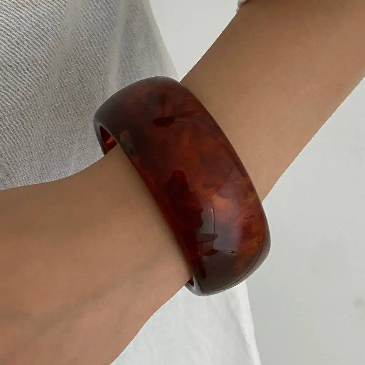 Boho Chunky Stackable Resin Bangles