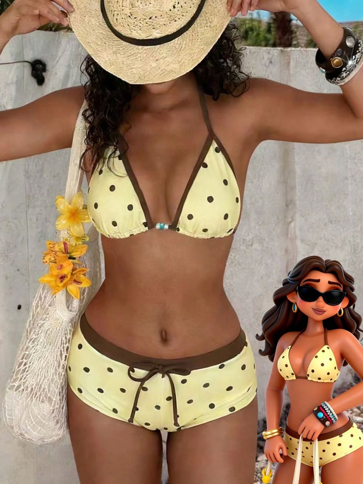 Triangle Top & Boy Shorts Bikini