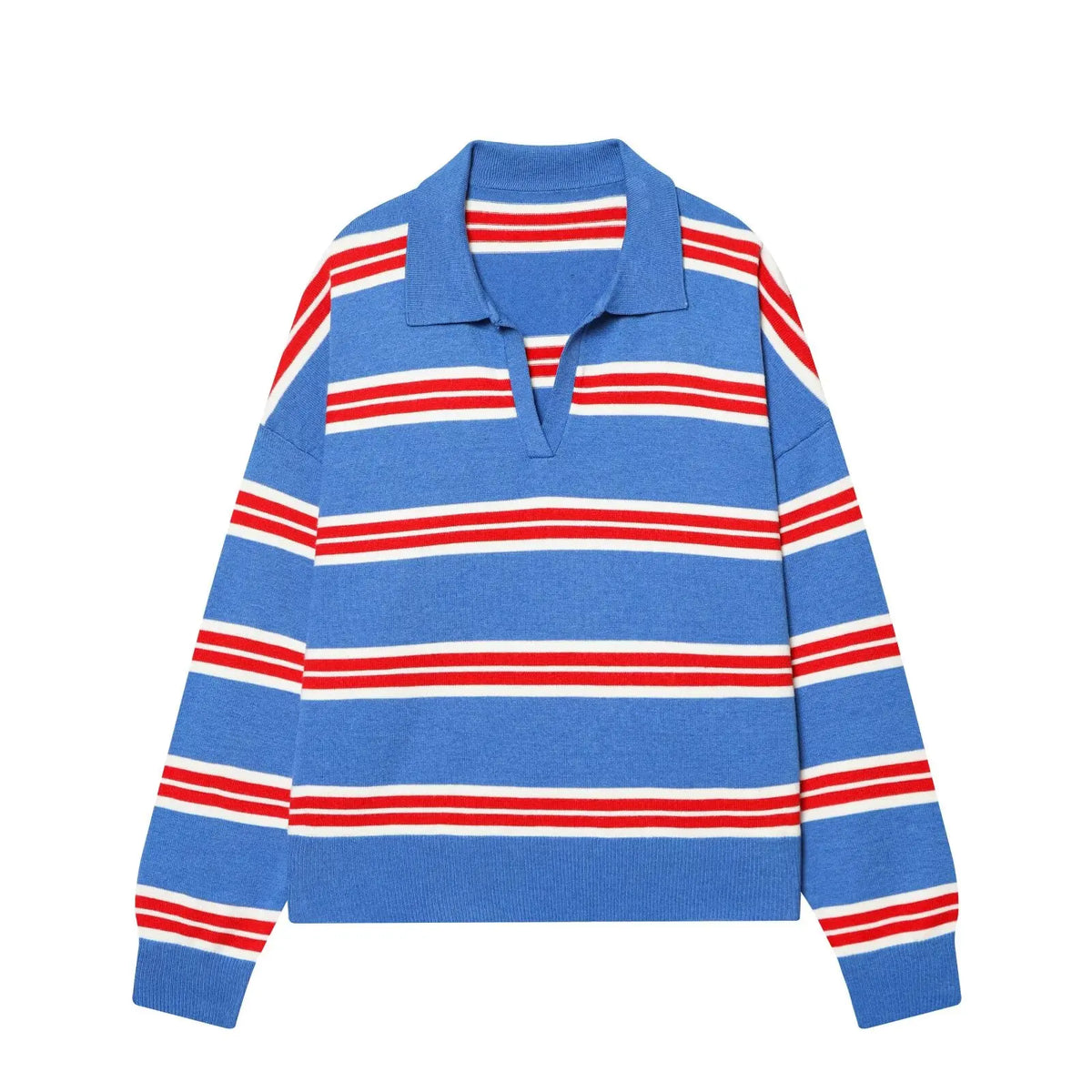 Sienna Striped Polo Knit Sweater