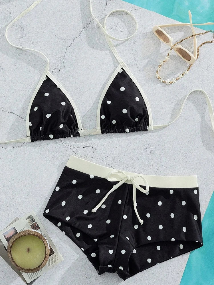 Triangle Top & Boy Shorts Bikini